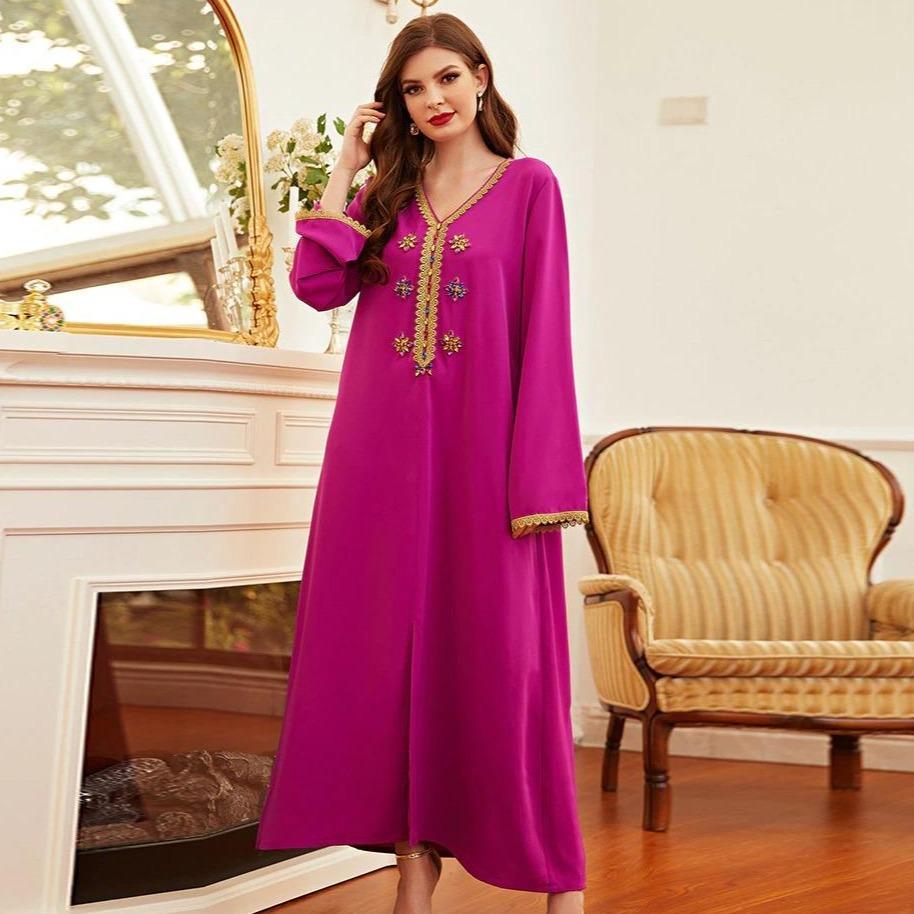 Caftan Marocain Violet | Mode Africaine