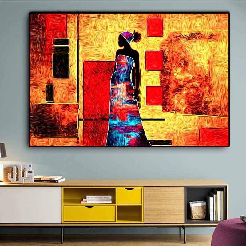 Tableau Africain Rouge