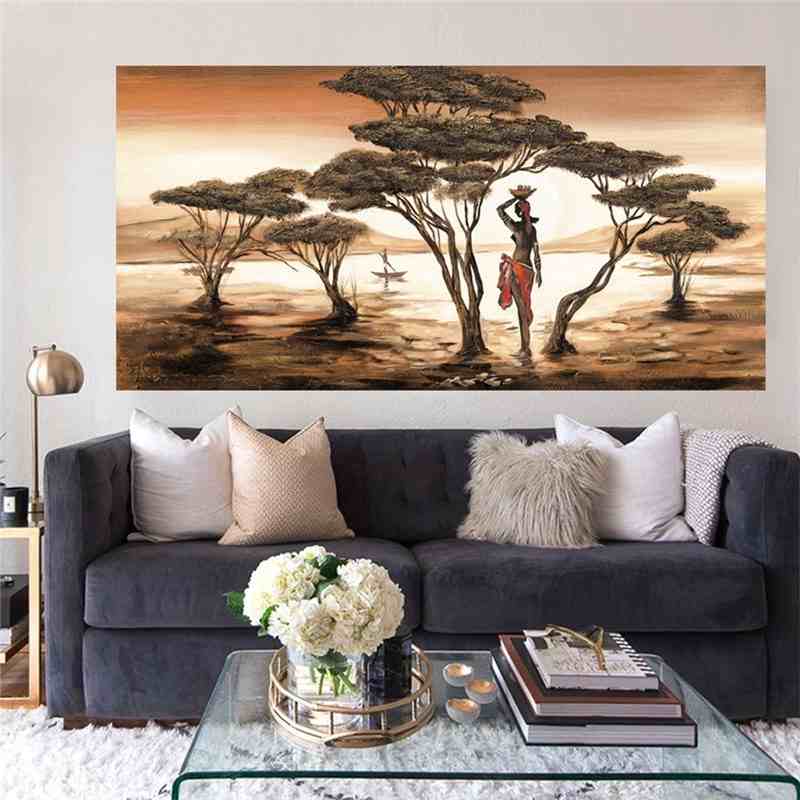 Tableau de Paysage Africain