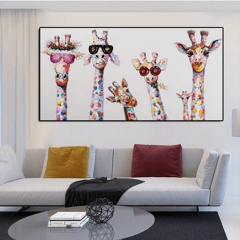 Tableau Girafe Coloré
